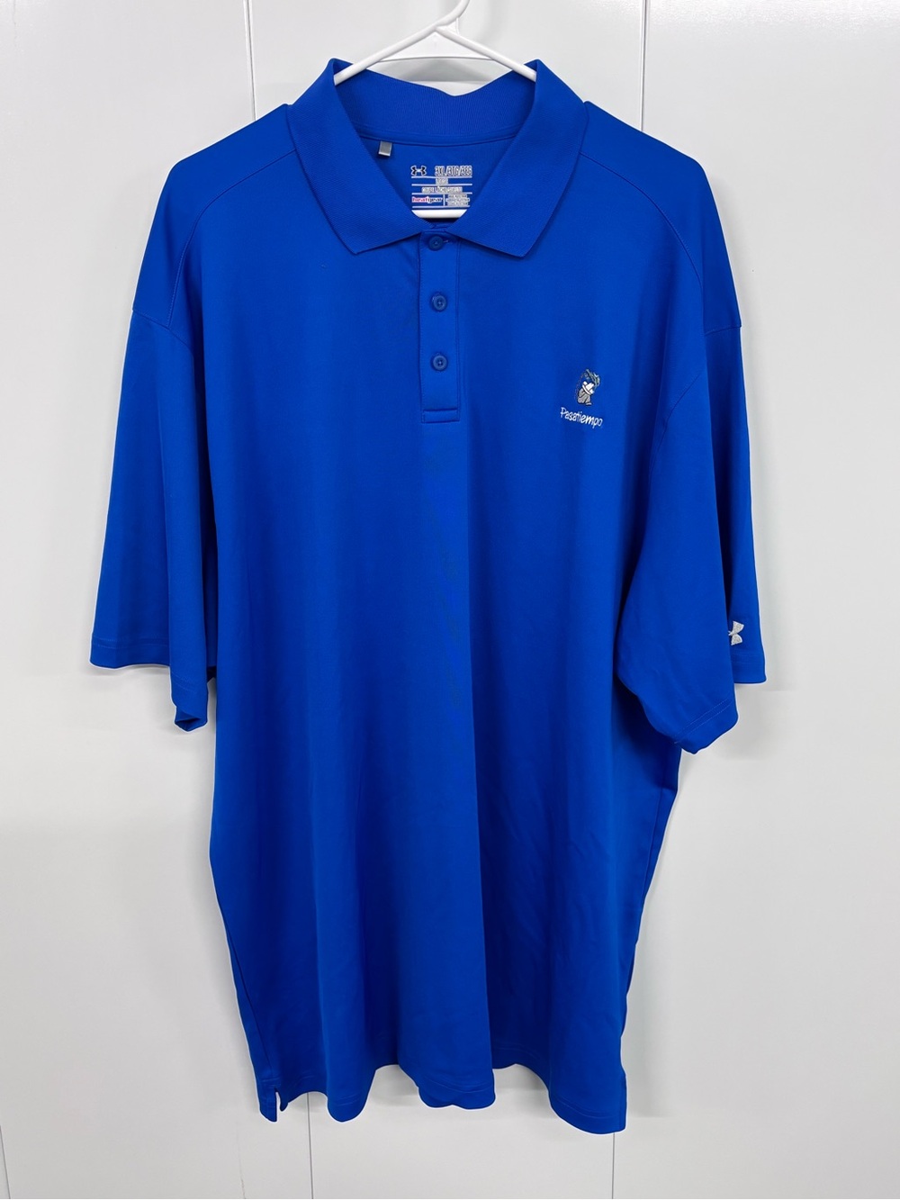 Under Armour Pasatiempo Golf Polo Shirt Men's 3XL Blue HeatGear Short Sleeve